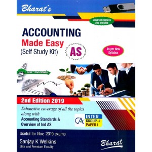 Bharat's Accounting Made Easy (Self Study Kit) for CA Inter Group I Paper 1 November 2019 Exam [New Syllabus] by Sanjay K Welkins